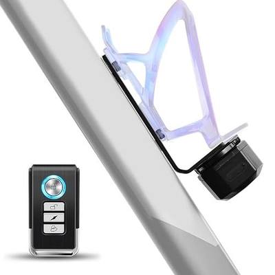 NineLeaf Bike Alarm with Upgraded Bracket for Bicycle Water Bottle Holder Mount, Bike Alarms for Ebikes,USB-C Rechargeable Wireless Anti Theft Bicycle Alarm 110dB (Excluding Kettle and Kettle Stand)