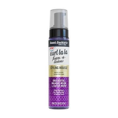 Aunt Jackie's Curls & Coils Curl La La Foam-a-licious Styling Mousse, 8.5 fl oz - Triple Moisture for Flexible Hold and Defined Curls