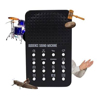 Audience Sound Machine with 16 Cheers, Boos, Applause, Cheering, Cricket Noises, Rim Shot, Record Scratch - Portable Electronic Audience Themed Sound Maker for Kids with 16 Effects - Practical Joke