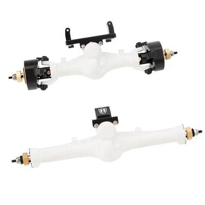MEUS RACING 5mm Nylon ISO V2 SCX24 Axles with 3-Section CVD for Axial 1/24 SCX24 RC Crawler (Nylon - White)