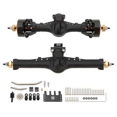 MEUS RACING 5mm Nylon ISO V2 SCX24 Axles with 3-Section CVD for Axial 1/24 SCX24 RC Crawler (Nylon - Black)