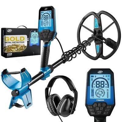 CKG Treon Professional Metal Detector for Adults, Fully Waterproof, 11" DD Coil, High Frequency 18.75 kHz Gold Metal Detector with Treasure, Prospecting, All Metal, Pinpointer Modes
