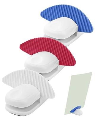 UCEC 3 Pack Desktop Paper Holder Stand for Typing (White Blue Red) | Portable Document Holder Clamp for A4 Papers and Copies, Non-Slip Typing Stand Copy Holders for Office Home Study and Reading