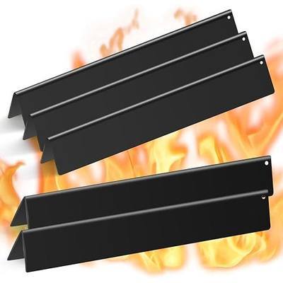 17.5" Flavorizer Bars for Weber Genesis 300 Series Grills with Front Control Knob, Replacement for Genesis E310 S310 E320 S320 E330 S330 Porcelain Enameled Steel Heat Plates for 7620, 5 Pack
