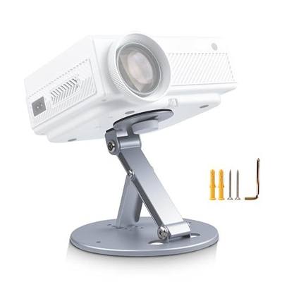 ZDSSY Mini Projector Stand Table, Desk, Wall and Ceiling Mount, Ultra-Stable with Easy Setup, Compact Portable, Compatible with Most Projectors for Home,Outdoor,Office (1/4-Inch Screw,Sliver)