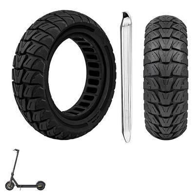 10x3 Inch Electric Scooter Solid Tires, 80/65-6.5 Replacement Rubber Tyre,255x80 Tubeless for Zero 10X& Vsett 10+& Kaabo Mantis& Kugoo M4/ M4 Pro&Motus PRO 10& Joyor S10S-Black (1PCS)