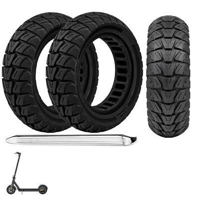 10x3 Inch Electric Scooter Solid Tires, 80/65-6.5 Replacement Rubber Tyre,255x80 Tubeless for Zero 10X& Vsett 10+& Kaabo Mantis& Kugoo M4/ M4 Pro&Motus PRO 10& Joyor S10S-Black (2PCS)