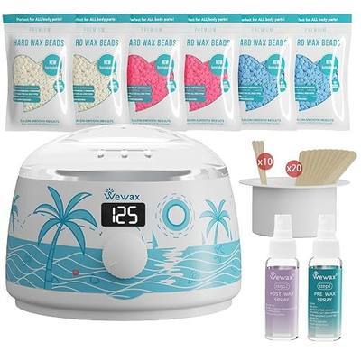 Waxing Kit for Women, Wax Warmer for Hair Removal 6 Packs Hard Wax Beads | Bikini Waxing Kit 6 bags of 50g Hard Wax Kit for Hair removal, Legs, Bikini, Arms, Full Body