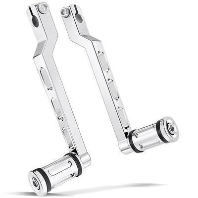 Amazicha Heel Toe Shift Lever Pegs CNC Aluminum Shifter Lever Pegs Fit for Harley Touring Road Glide Street Glide Electra Glide 1988-later FL Softail 1986-later Tri Glide Trikes 2008-later Chrome