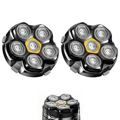 Magnetic 6 Blades Head Shaver Replacement Heads for Many 6D Magnetic Electric Razor,Magnetic 6D Blade Head Compatible with Head Shavers for Bald Men. (2PCS)