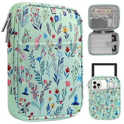 HoYiXi Universal Sleeve Bag for 6-6.8-7 inch E-Book Reader Compatible with 6.8" Kindle Paperwhite 2025-2012/6" All-New Kindle/Kobo/Pocketbook,6-7" EReader with Anti-Drop Protective Cover,fflower1