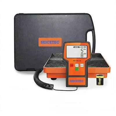 Refrigerant Scale 110 LBS, ±0.05% High Accuracy Freon Scale, 9"×9" Aluminum Platform, Electronic HVAC Refrigerant Charging Weight Scale for All Recovery Tanks, Portable Case, Battery Included