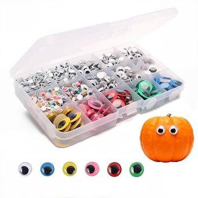 1500pcs Googly Wiggle Eyes Self Adhesive, Multi Colors and Sizes for DIY Craft Sticker Eyes by LIAOKAITOU