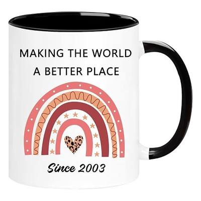 WOSIWULA 23th Birthday Mug, 2003 Vintage 23rd Birthday Gifts for Women, Men, Her, Him, Wife, Husband, Sister, Brother, Friends, 23 Year Old Birthday Gifts Presents Cup Decorations