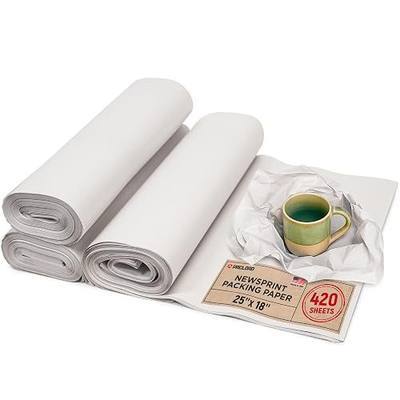 420 Newsprint Packing Paper Sheets, 25" x 18", Made in USA | Eco-Friendly, Non-toxic, American Quality Safe, Newsprint Paper Sheets, Unwaxed, Uncoated - Bulk Pack