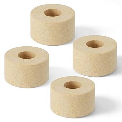 Tuanse 4 Pack 1.75 x 1 Inch Tall Round Kiln Posts High Alumina Kiln Posts Ceramic Shelf Supports for High Temperature Kilns Shelf Sturdy Firing Post