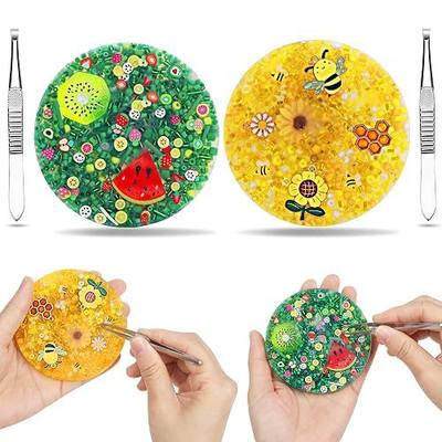 2 Pack Skin Picking Fidget Toys,Silicone Picking Pad with Tweezer, Hair Pulling Fidget Toys for Adults Stress Relief, Anxiety, Calm and Focus,with Anxiety, ADHD(Yellow)