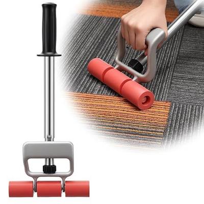Rubber Roller 17.5-27 Adjustable j Roller Pressure Tool Heavy Duty Floor Roller Save Effort Laminate Roller No Installation Required Vinyl Roller Tool Remove Air Seam Roller for Linoleum,Lvp Flooring