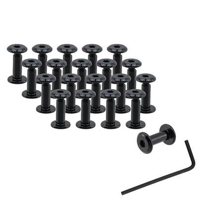 20 Sets M3 x 10mm Binding Post Screws Fastener Bolts Cap Nuts, Hex Drive Rivet Socket Binding Bolts for Securing Furnitures