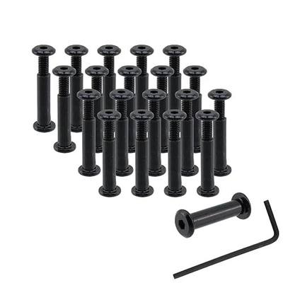 20 Sets M4 x 20mm Binding Post Screws Fastener Bolts Cap Nuts, Hex Drive Rivet Socket Binding Bolts for Securing Furnitures