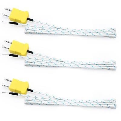 DROK K Type Thermocouple Probe - 3 Pack Type K Temperature Probes & Sensors for Thermocouple Thermometer, 1 Meter Long Measure Range 0°C~400°C (32°F~752°F)
