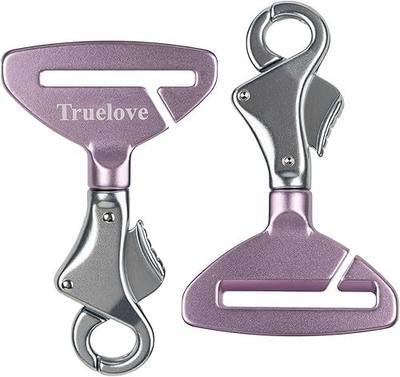Truelove Vehicle Seat Belt Safety Buckle Lock, Dog Seat Belt Clip Universal Dog Car Restraint - Dog Seatbelt Lock - Portable Vehicle Seatbelt Harness for Pet Car Travel (Purple)