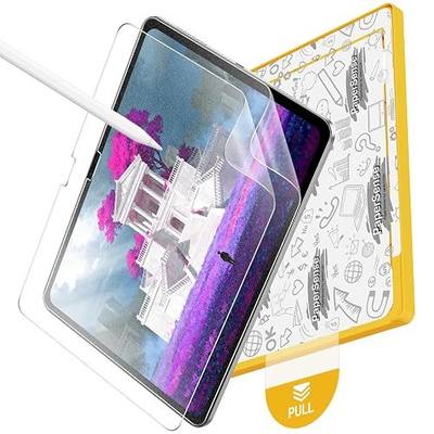 OMOTON PAPERSENSE 2 Pack Paper Screen Protector for iPad Air 11 Inch M4/M3/M2 (8th/7th/6th Gen, 2026/2025/2024), Matte PET Film with Easy Application Tray, Write and Draw Like on Paper, Case & Apple Pencil Compatible