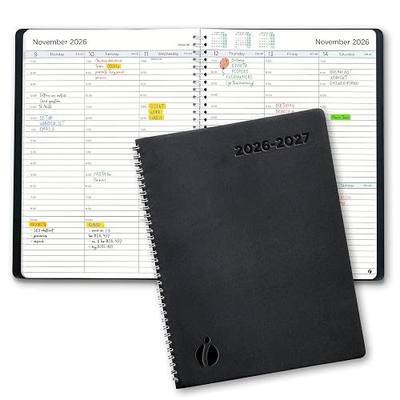 Academic Planner 2026-2027 - Hourly 2026-2027 Planner Weekly and Monthly - Appointment Book with Flexible Cover, Twin-Wire Binding - Simple Design for Productivity, June 2026 - July 2027. 8.5 x 11