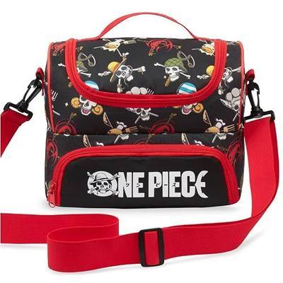 Get Trend One Piece Anime Boys Insulated Lunch Bag for School, Picnic | Dual Compartment Kids Cooler Bag with Adjustable Shoulder Strap, Wipe Clean Snack Bag, School Supplies, Manga Gifts for Boys