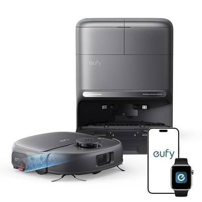 eufy C28 Robot Vacuum and Mop Combo,15,000 Pa Suction, HydroJet Self Clean Roller Mop, Upgraded from X10 Pro, Zero-Tangle for Pet Hair, Auto Mop Washing&Drying, Self-Emptying&Refilling 2026 New