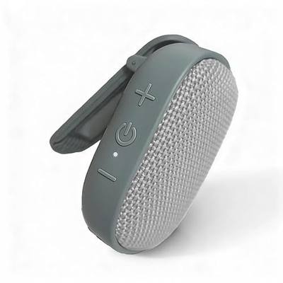 Travel Depot Wearable Bluetooth Speaker,Clip On Bluetooth Speaker,Portable Waterproof Wireless Speaker w/Mic for Hands-Free Calls & SOS Safety Feature,Mini Speaker for Outdoor Golf Work Pool (Grey)