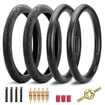 Rear 16x1.75/2.125 2Sets Stroller Tires and Inner Tubes Replacements | 16" Tires for 3-Wheel Jogging Strollers, Compatible with BOB Revolution SE/Pro/Flex/SU/Ironman, Single&Double Models