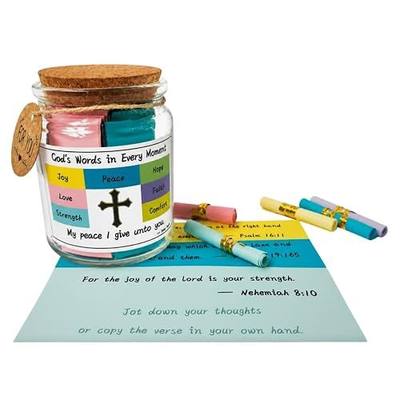 Bible Verse Jar for Women – Large Print & Writeable Scripture Strips – Easy-to-Read Christian Gift for Daily Reflection, Prayer & Journaling