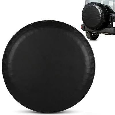 Black Spare Tire Cover L for Overall Wheel Diameter 27-29 Inch | PVC Leather Waterproof & Dust-Proof Covers for Car,Truck,RV,SUV,Camper Trailer Universal