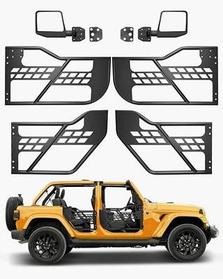 VEVOR Jeep Tube Doors, 4-Door, Hunting Style Jeep Tubular Door with DOT Certified Rear View Mirrors, Jeep Doors with Rear Mirrors for 2018-2026 Jeep Wrangler JL & 2020-2026 Jeep Gladiator JT