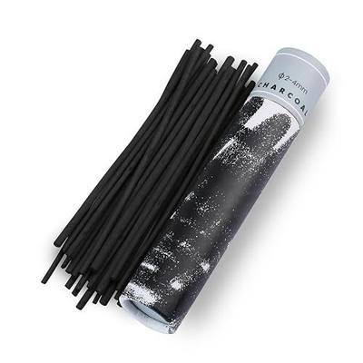 25PCS/Tube Willow Charcoal Sticks - Natural Willow Charcoal for Artists, Beginners, or Students of All Skill Levels - Perfect for Drawing and Sketching, Approx. 2-4mm Dia