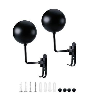 Motorcycle Helmet Holder, 180° Rotating Metal Helmet Hanger, Motorcycle Helmet Display Stand, Helmet Rack with Double Hooks for Bike Coats, Caps, Sportswear, Hats & Motorcycle Gear (2 Pack)