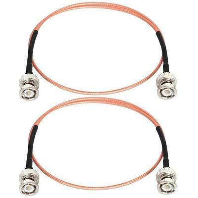 MOOKEERF RG316 BNC Male to Male Cable - 2PCS 2FT BNC Cable 50 Ohm for Ham Radio, Network Analyzer, Modem, Oscilloscope, Signal Generator, Attenuator etc.