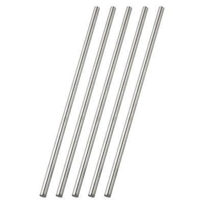 MECCANIXITY 316 Stainless Steel Rod 13/64"(5mm) 15.75"(400mm) Length, Solid Steel Round Bar Metal Shaft Rods Lathe Bar Stock for Industrial DIY Project and Metal Working, Pack of 5