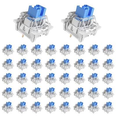 Outemu 108Pcs Keyboard Clickers for 3D Prints,Clicky Blue Keyboard Switches | Hot-swap Pre-Lubred 3-Pin Switches,Office,MX Style Crisp Click Sound for Mechanical Gaming Keyboards & 3D Printed Fidgets