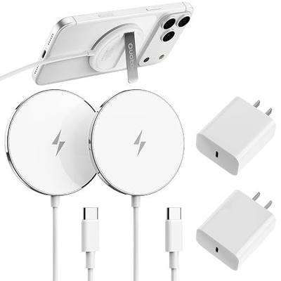 New for 15W MagSafe Charger: Magnetic Wireless Charging Pad for iPhone 17 16 15 14 13 12 Series AirPods 4-2 Pro, Strong Magnet, with PD20W Charging Block, Ultra-Thin Portable(2Pack 5FT)