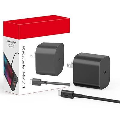 Charger for Nintendo Switch 2-20V 3A 60W AC Adapter Fast Charging with 5FT USB C Cable - Compatible with Switch/OLED/Lite/Steam Deck, Support 4K TV Mode, Foldable Plug