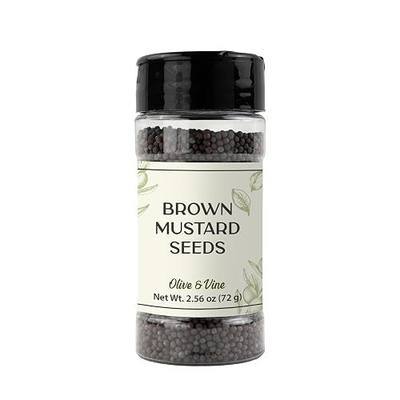 Olive & Vine Brown Mustard Seeds, Bold Flavor, For Pickling & Cooking, Rich Tradition, Authentic Taste, For Global Recipes (2.56 Ounce)