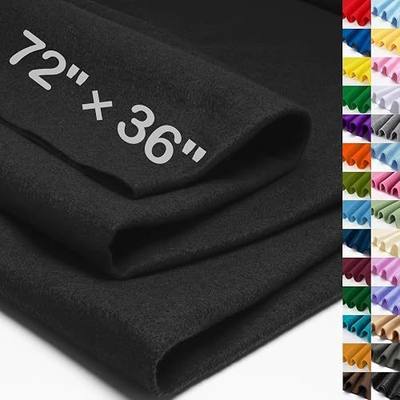 XSEINO Black Large Felt Fabric 72" X 36 "(2 Square Yards), 1.4 mm Thick Soft Felt Fabric Sheet for Crafts, Black Series Colors Soft Nonwoven Fabric, Fit for Decoration, Sewing, DIY Crafts