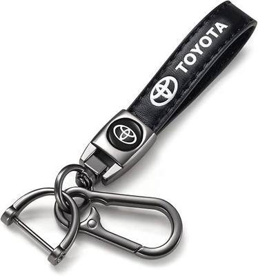 JD-Genuine Leather Car Keychain Key Chain for Men and Women Family Present Key Ring Accessories Black