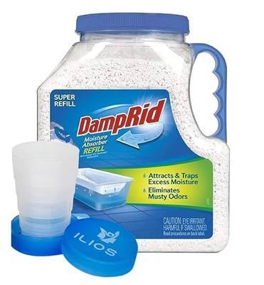 DampRid Moisture Absorber Refill Container 7.5 lb – Fragrance Free Odor and Moisture Absorber for Basements, Closets & Storage Spaces – High-Capacity Humidity Control, 2 Pack – Ilios Packaging