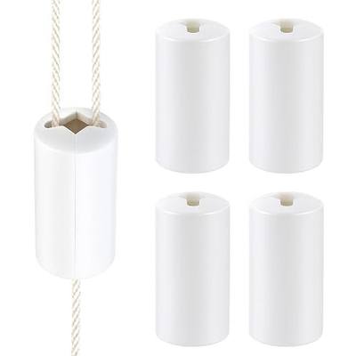 Pangda 5 Pcs Breakaway Blind Pull Cord Knobs Anti Strangulation Design Condensers Window Cord Tassels Hanging Ball Pulls Compatible with All Horizontal Blinds for Households with Small Pets (White)