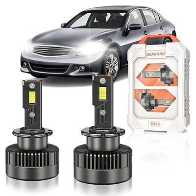 D2S Xenon Bulbs Fit for Infiniti G25 G35 G37 FX35 FX37 FX45 FX50 | 2003-2013 G25 G35 G37 FX35 FX37 FX45 FX50, 30000LM 600% Brighter D2SC1 Bi-Xenon, 35W HID Light Replace, 6000K Cool White
