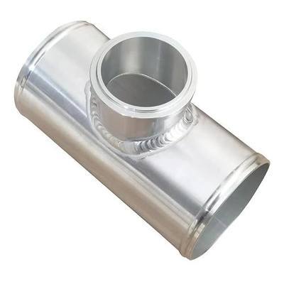Universal 50mm V-Band BOV Flange 3" Hose Tube Pipe Blow Off Valve Adapter for Turbo Charger Systems, Natural Finish Aluminum Weld-On Flange Fitting for 50mm Blow Off Valve Applications