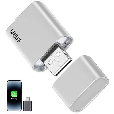 Wireless CarPlay Adapter for Apple iPhone 2026 Upgraded,Stable Connection,Ultra-Low Lag,Mini Apple Car Play Wireless Adapter for Cars with Built-in Wired CarPlay and iPhone iOS 10+,USB A Grey